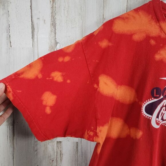 Coca Cola Las Vegas Tie Dye Short Sleeve Tee Shirt Red Size Large - Picture 6 of 8